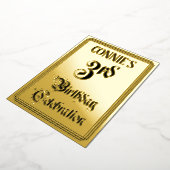 3. Geburtstag Party — Elegantes Script + Individue Folieneinladung (Gedreht)