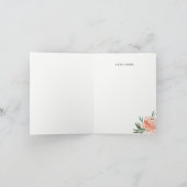 3. Geburtstag Pink Gold Floral Wreath Dankeskarte (Innenseite)