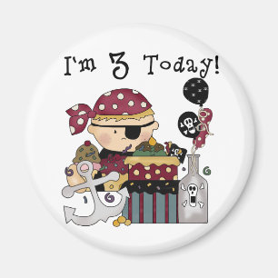 3. Geburtstag Pirate Tshirts and Gifts Magnet