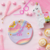 3. Geburtstag: Retro Rainbow 3. Pappteller (Party)