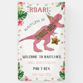 3. Geburtstag von Dinosaurier Banner (Vertikal)