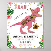 3. Geburtstag von Dinosaurier Poster (Vorne)