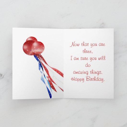 3. Geburtstags-Ballone Karte (Innenseite)