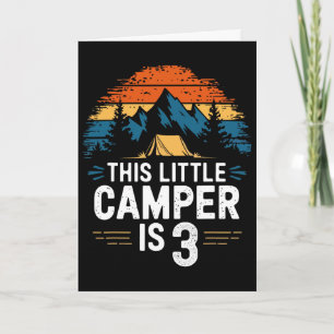 3. Geburtstags-Camping-Shirt für 3-jährige Kinder Karte