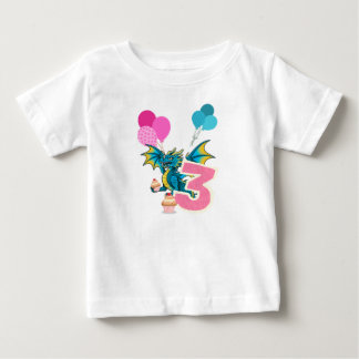 3. Geburtstags-Drache-T-Shirt Baby T-shirt