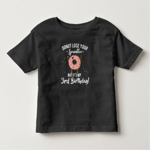 3. Geburtstags-lustiger Krapfen drittes BDay Party Kleinkind T-shirt