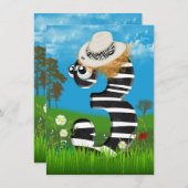 3. Geburtstags-Party Einladung (Vorne/Hinten)