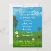 3. Geburtstags-Party Einladung (Rückseite)