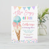 3. Geburtstags-Party Einladung (Stehend Vorderseite)