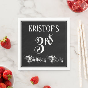3. Geburtstags-Party — Extravagantes Skript + Indi Serviette