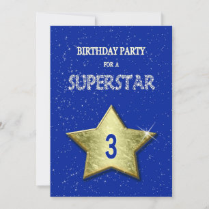 3. Geburtstags-Party für einen Superstar Einladung