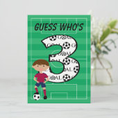 3. Geburtstags-rote und blaue Einladung (Stehend Vorderseite)