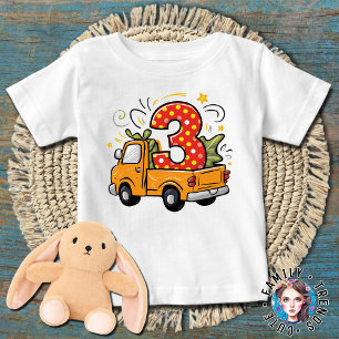 3. Geburtstags-Sprungwagen Baby T-shirt