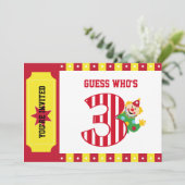 3. Geburtstags-wellenartig bewegende Einladung (Stehend Vorderseite)