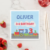 3. Geburtstagsbahn Personalisischer Name Serviette (Beispiel)