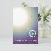 3. Geburtstagsbahn um die Sonne Einladung (Stehend Vorderseite)