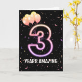 3. Geburtstagsballons und Confetti Karte (Gelbe Blume)