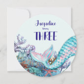 3. Geburtstagsblütenmarmelade unter dem Meer Einladung (Vorderseite)