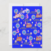 3. Geburtstagseinladung zum Geburtstag #3 Einladung (Vorderseite)