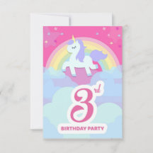 3. Geburtstagsfeier - Einhorn & Regenbogen