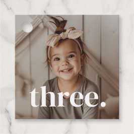 3. Geburtstagsfoto - drei Geschenkanhänger