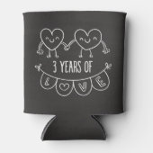 3. Geburtstagsgeschenk Chalk Herz Dosenkühler (Vorderseite)