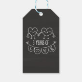 3. Geburtstagsgeschenk Chalk Herz Geschenkanhänger (Vorderseite)