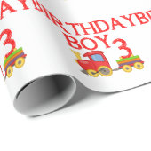 3. Geburtstagsjunge Bahn Geschenkpapier (Rolleneckpunkt)