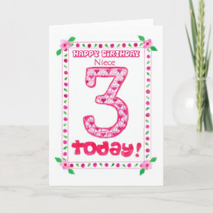 3. Geburtstagskarte für ein Stück Nichte Karte