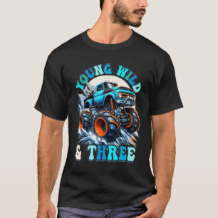 3. Geburtstagsmonster trucken junge Wildtiere und T-Shirt