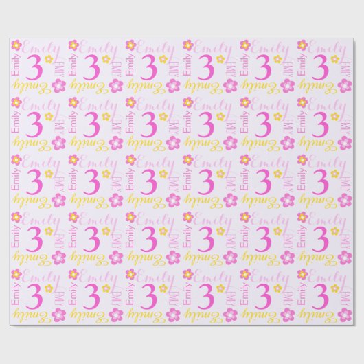 3. Geburtstagsverpackung des Geschenkpapier (Flach)