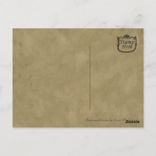 3-gehackte Drachenpostkarte Postkarte (Rückseite)