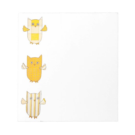 3 Gelbe Blätter Flying Notepad Notizblock (Vorderseite)