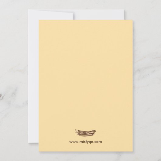 3 Gelbe Eier Triplets Kinderdusche Einladung (Rückseite)