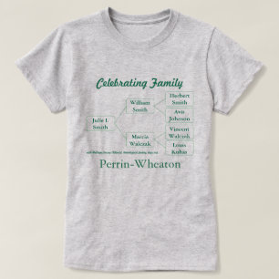 3-Generationen- und Gruppenname-Feiernde Familien- T-Shirt