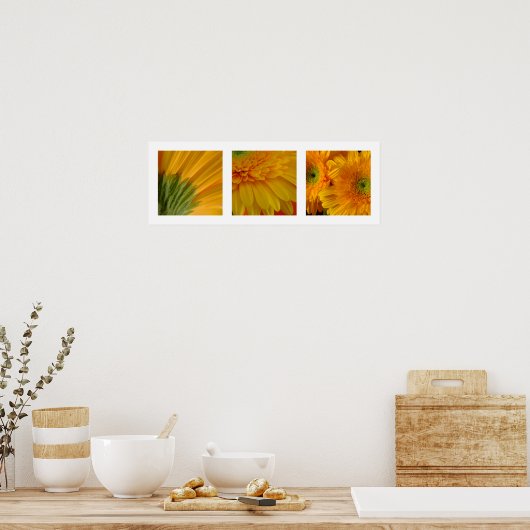 3 Gerberas Poster (Küche)