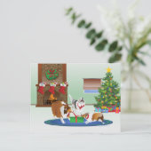 3 Geschenke entpacken, grün, Weihnachten (Stehend Vorderseite)