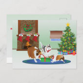 3 Geschenke entpacken, grün, Weihnachten (Vorne/Hinten)