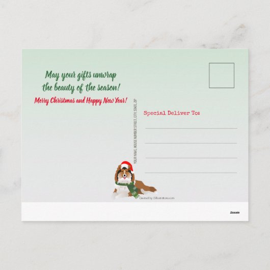 3 Geschenke entpacken, grün, Weihnachten (Rückseite)