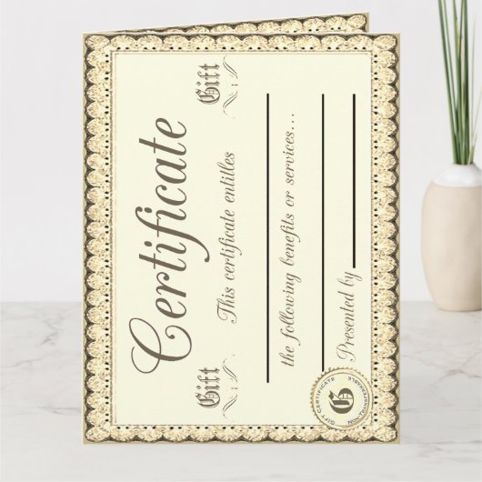 3 Geschenkgutschein Karte (Vorderseite)