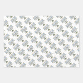 3 Geschenkgutscheine - Hanukkah Chanukah - Menorah Geschenkpapier Set (Vorderseite 2)