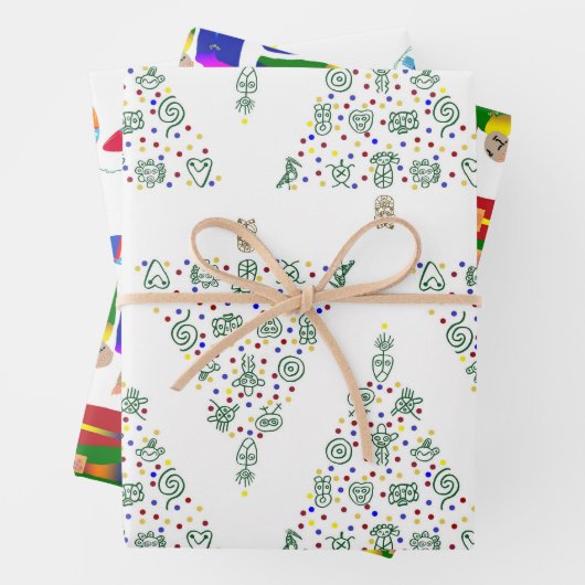 3 Geschmacksmuster für exklusive Umschlagpapier fü Geschenkpapier Set (Beispiel)