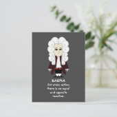 3. Gesetz von Karma & Newton (dunkle Hintergründe) Postkarte (Stehend Vorderseite)