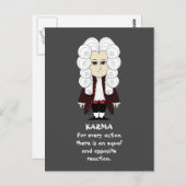 3. Gesetz von Karma & Newton (dunkle Hintergründe) Postkarte (Vorne/Hinten)