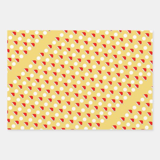 3 Gestaltung von Weihnachtsverpackungspapier -gelb Geschenkpapier Set (Vorderseite 2)