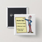3 Gesundheits-Spitzen von Uncle Sam Button (Vorne & Hinten)
