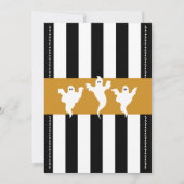 3 Ghosts Orange White Whimsical Halloween-Party Einladung (Rückseite)