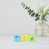 3 Gitarristen - dünn Mini Visitenkarte (Stehend Vorderseite)