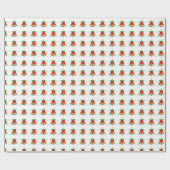 3 Glocken im Schneewackelpapier Geschenkpapier (Flach)