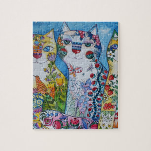3 glückliche Katzen Puzzle
